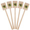 Herbs & Spices Wooden 6.25" Stir Stick - Rectangular - Fan View