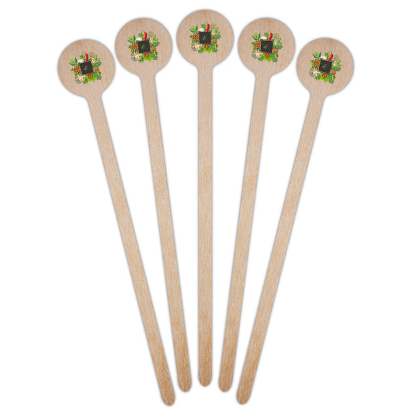 Herbs & Spices Wooden 7.5" Stir Stick - Round - Fan View