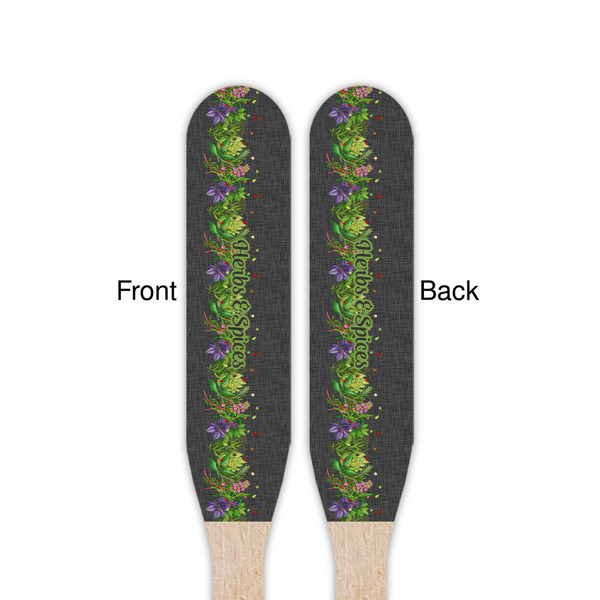 Herbs & Spices Wooden Food Pick - Paddle - Double Sided - Front & Back