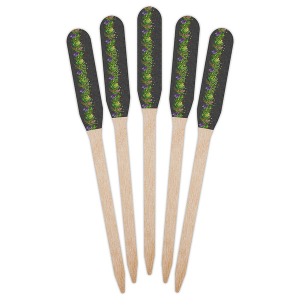 Herbs & Spices Wooden Food Pick - Paddle - Fan View