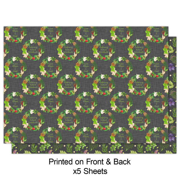 Herbs & Spices Wrapping Paper Sheet - Double Sided - Front