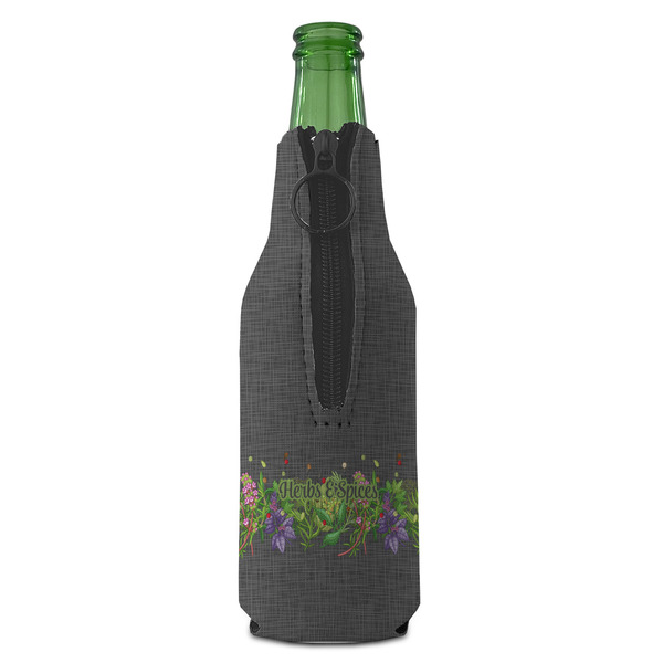 Herbs & Spices Zipper Bottle Cooler - BACK (bottle)