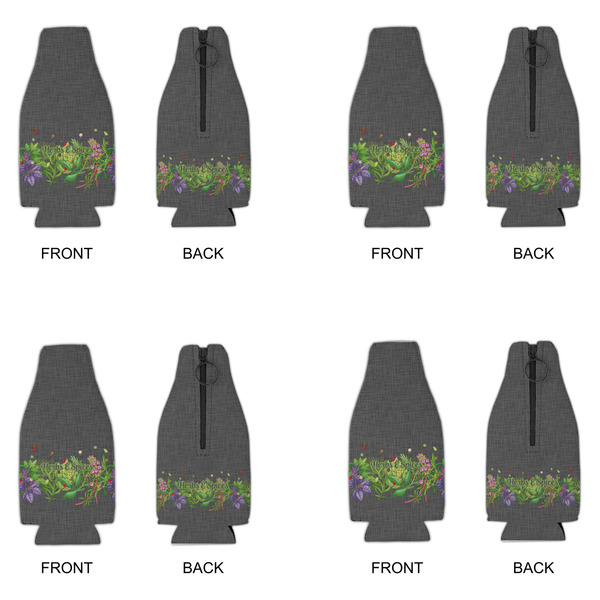 Herbs & Spices Zipper Bottle Cooler - Set of 4 - APPROVAL