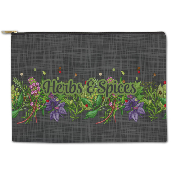 Custom Herbs & Spices Zipper Pouch - Large - 12.5"x8.5" (Personalized)