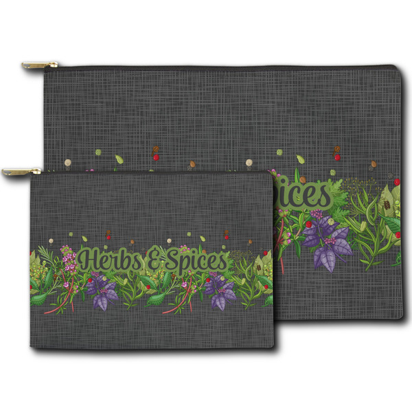 Herbs & Spices Zippered Pouches - Size Comparison
