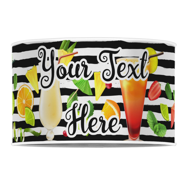 Cocktails 12" Drum Lampshade - FRONT (Poly Film)