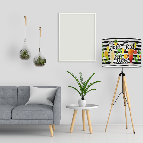 Cocktails 16" Drum Lampshade - LIFESTYLE