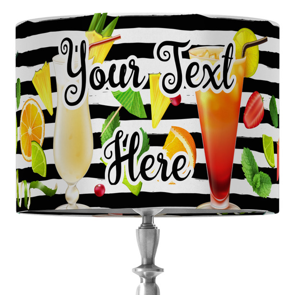 Custom Cocktails 16" Drum Lamp Shade - Fabric (Personalized)