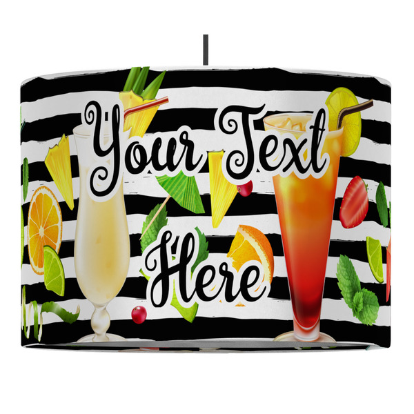 Custom Cocktails Drum Pendant Lamp (Personalized)