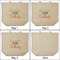 Cocktails 3 Reusable Cotton Grocery Bags - Front & Back View
