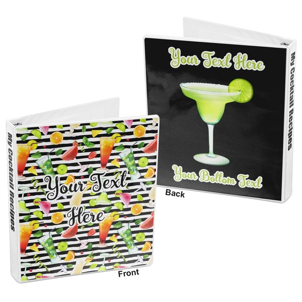 Cocktails 3-Ring Binder Front and Back