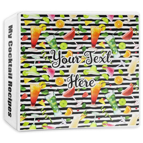 Custom Cocktails 3-Ring Binder - 3 inch (Personalized)
