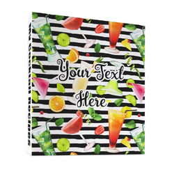 Cocktails 3 Ring Binder - Full Wrap - 1" (Personalized)