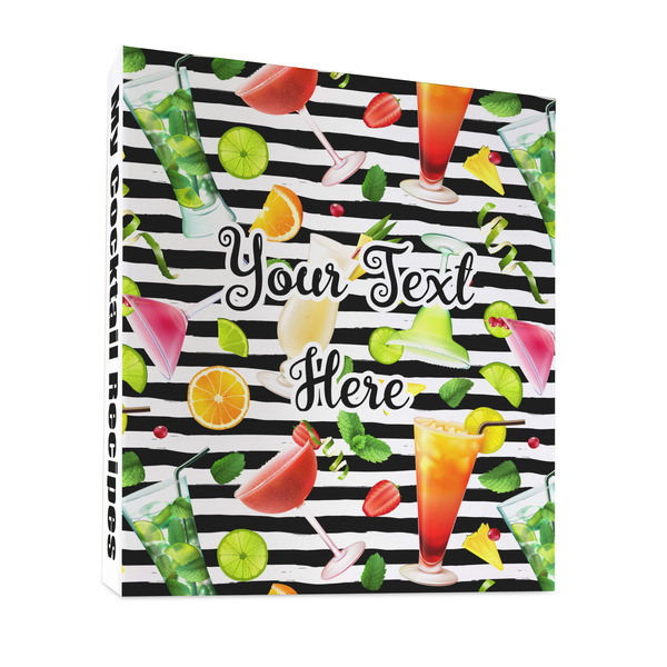 Cocktails 3 Ring Binders - Full Wrap - 1" - FRONT