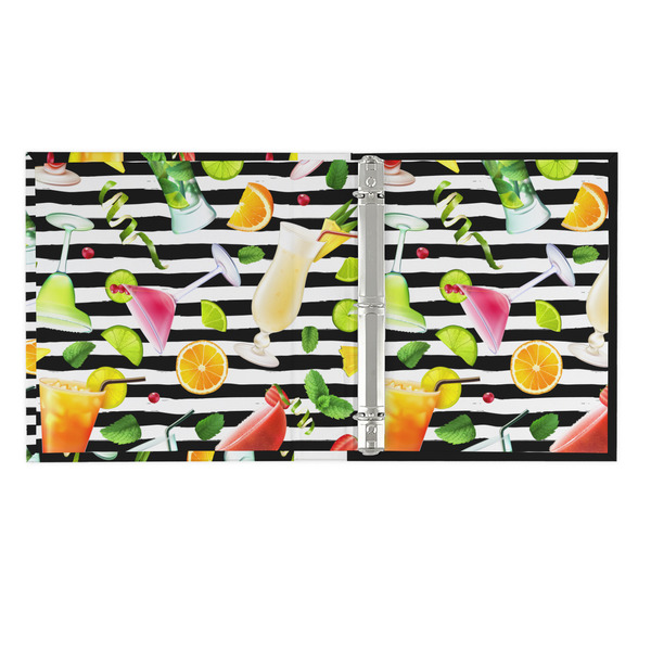 Cocktails 3 Ring Binders - Full Wrap - 1" - OPEN INSIDE