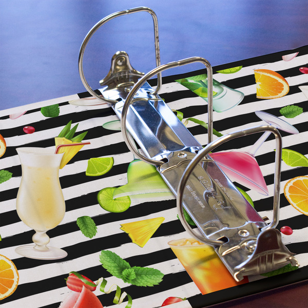 Cocktails 3 Ring Binders - Full Wrap - 3" - DETAIL