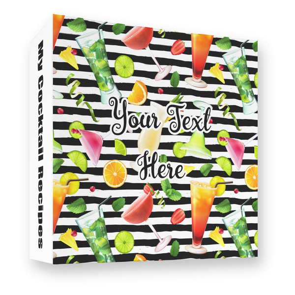 Custom Cocktails 3 Ring Binder - Full Wrap - 3" (Personalized)