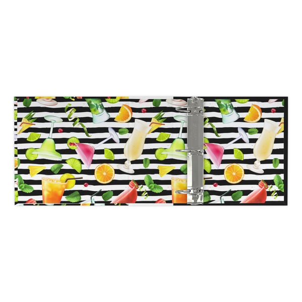 Cocktails 3 Ring Binders - Full Wrap - 3" - OPEN INSIDE