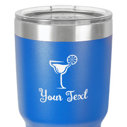 Cocktails 30 oz Stainless Steel Tumbler - Royal Blue - Single-Sided (Personalized)
