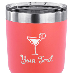 Cocktails 30 oz Stainless Steel Tumbler - Coral - Single Sided (Personalized)