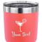 Cocktails 30 oz Stainless Steel Ringneck Tumbler - Coral - CLOSE UP