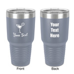 Cocktails 30 oz Stainless Steel Tumbler - Grey - Double-Sided (Personalized)