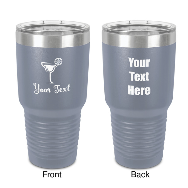 Custom Cocktails 30 oz Stainless Steel Tumbler - Grey - Double-Sided (Personalized)