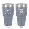 Cocktails 30 oz Stainless Steel Ringneck Tumbler - Grey - Double Sided - Front & Back