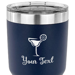 Cocktails 30 oz Stainless Steel Tumbler - Navy - Single Sided (Personalized)