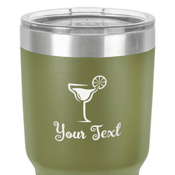 Cocktails 30 oz Stainless Steel Tumbler - Olive - Single-Sided (Personalized)