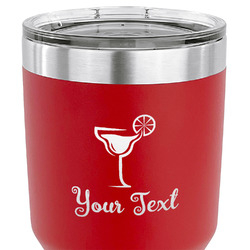 Cocktails 30 oz Stainless Steel Tumbler - Red - Single Sided (Personalized)