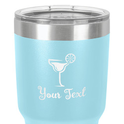 Cocktails 30 oz Stainless Steel Tumbler - Teal - Double-Sided (Personalized)
