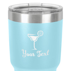 Cocktails 30 oz Stainless Steel Tumbler - Teal - Single-Sided (Personalized)