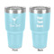Cocktails 30 oz Stainless Steel Ringneck Tumbler - Teal - Double Sided - Front & Back
