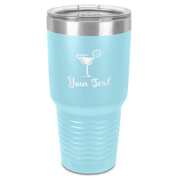 Custom Cocktails 30 oz Stainless Steel Tumbler - Teal - Single-Sided (Personalized)