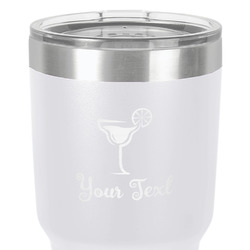 Cocktails 30 oz Stainless Steel Tumbler - White - Double-Sided (Personalized)