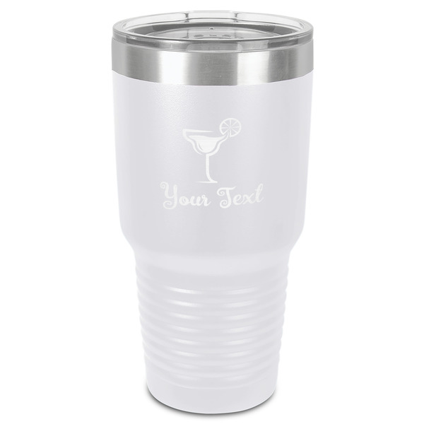 Custom Cocktails 30 oz Stainless Steel Tumbler - White - Single-Sided (Personalized)
