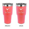 Cocktails 30 oz Stainless Steel Ringneck Tumblers - Coral - Double Sided - APPROVAL
