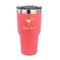 Cocktails 30 oz Stainless Steel Ringneck Tumblers - Coral - FRONT