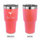 Cocktails 30 oz Stainless Steel Ringneck Tumblers - Coral - Single Sided - APPROVAL