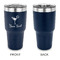 Cocktails 30 oz Stainless Steel Ringneck Tumblers - Navy - Single Sided - APPROVAL