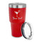 Cocktails 30 oz Stainless Steel Ringneck Tumblers - Red - LID OFF