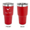 Cocktails 30 oz Stainless Steel Ringneck Tumblers - Red - Single Sided - APPROVAL