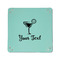 Cocktails 6" x 6" Teal Leatherette Snap Up Tray - APPROVAL
