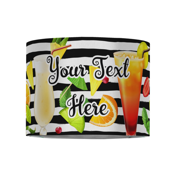 Cocktails 8" Drum Lampshade - FRONT (Fabric)