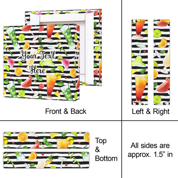 Cocktails 8x8 - Canvas Print - Approval