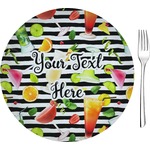 Cocktails 8" Glass Appetizer / Dessert Plates - Single or Set (Personalized)