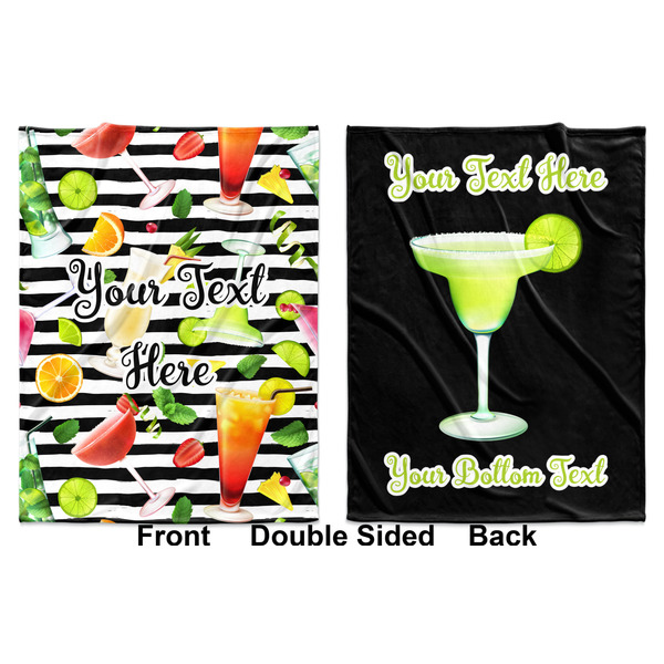 Cocktails Baby Blanket (Double Sided - Printed Front and Back)