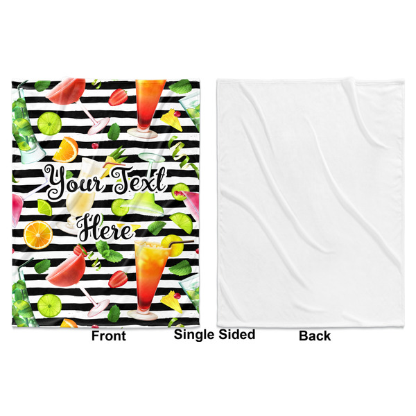 Cocktails Baby Blanket (Single Sided - Printed Front, White Back)