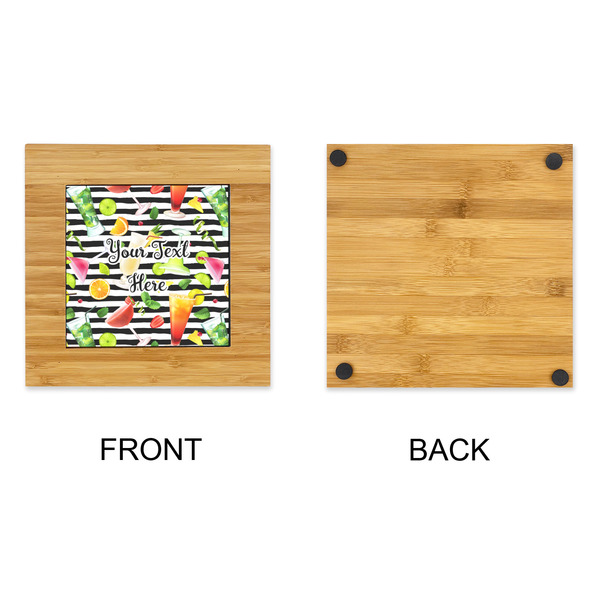 Cocktails Bamboo Trivet with 6" Tile - APPROVAL